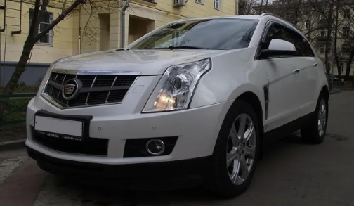 Дефлекторы окон (ветровики) Cadillac SRX II 2010 ХРОМ.МОЛДИНГ Кобра Тюнинг