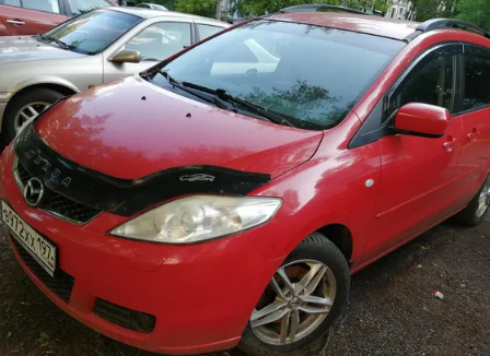 Дефлектор капота (мухобойка) Mazda 5 с 2005-2010 г.в. (Мазда 5) Вип Тюнинг